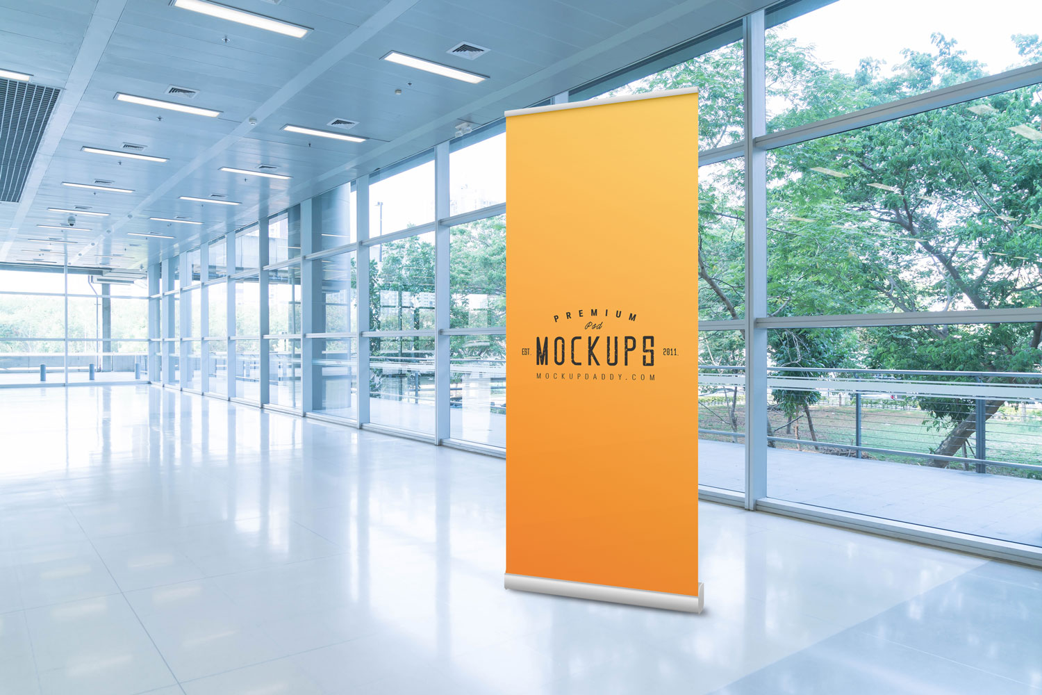 Download Roll Up Banner Psd Mockup - Mockup Daddy