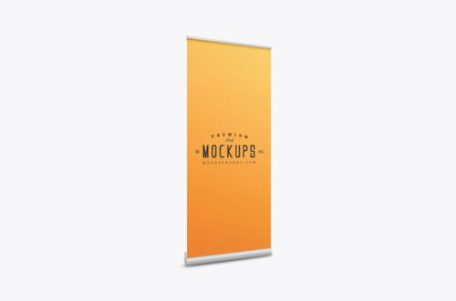 Roll Up Banner Psd Mockup Free Download