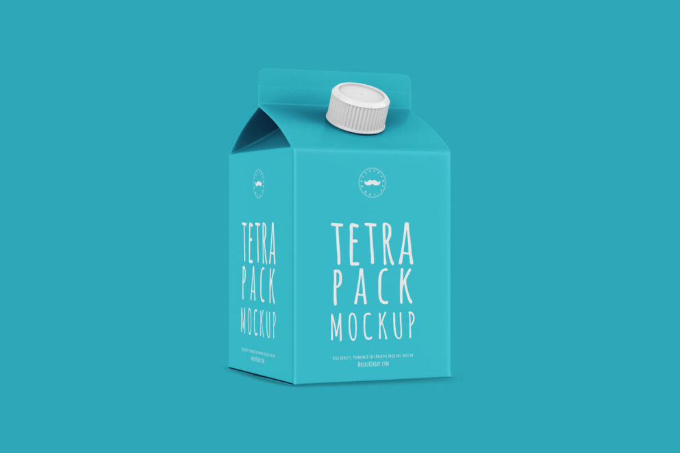 Small Tetra Pack Mockup Mockup Daddy