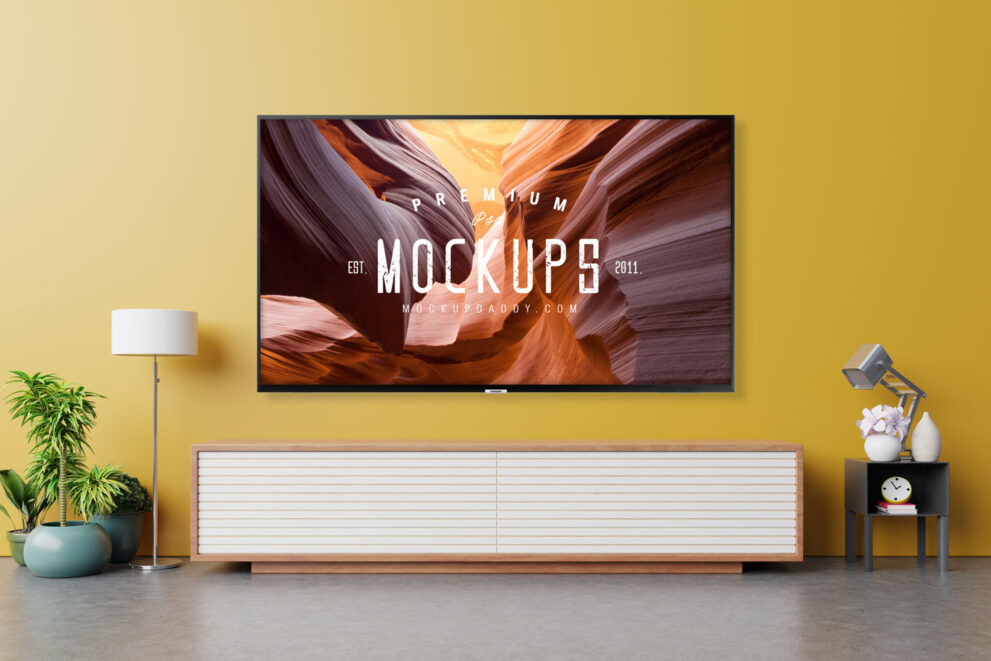 TV Screen Mockup - Mockup Daddy