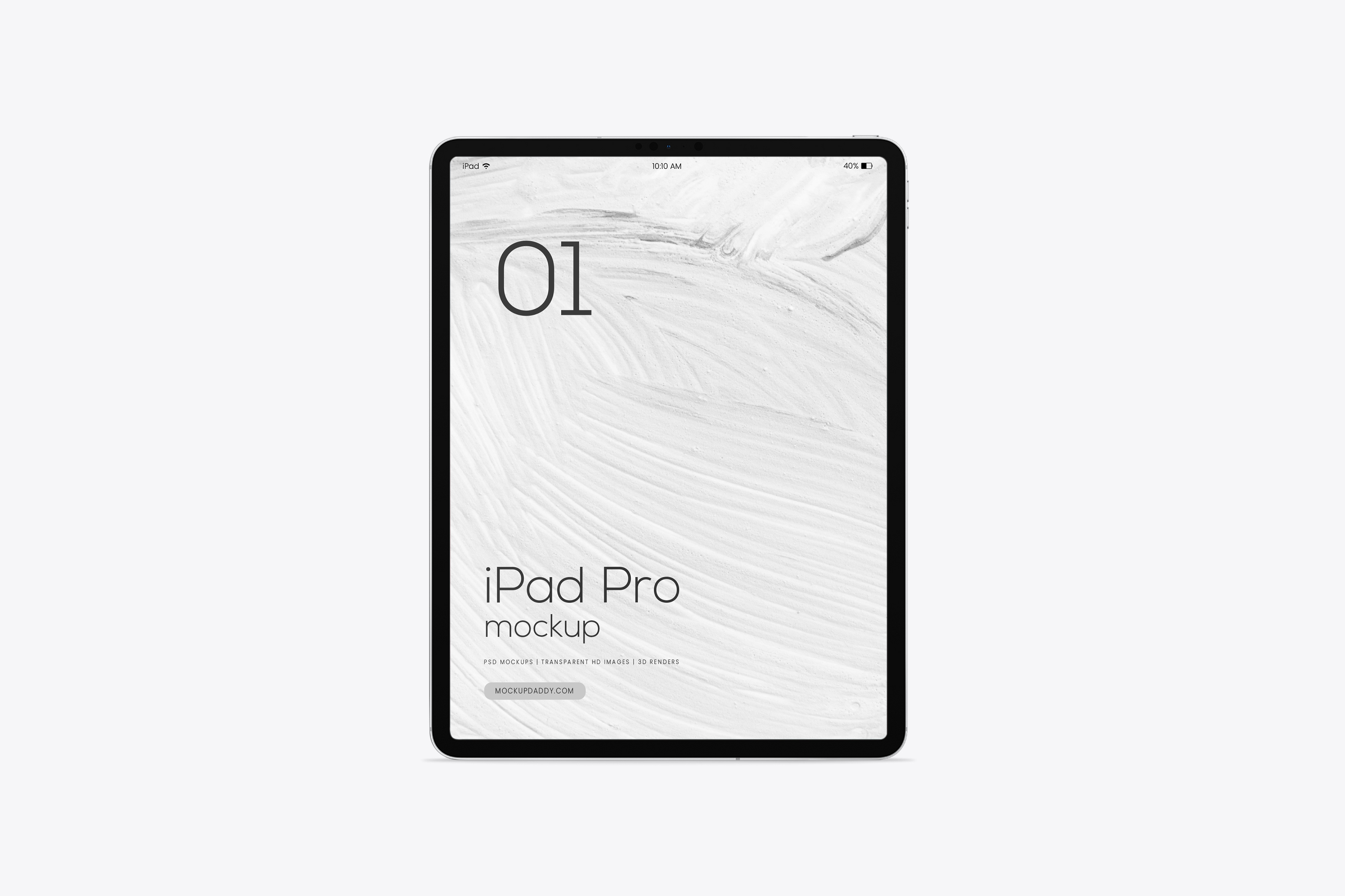 iPad Pro 12.9 inch Front White Front Mockup