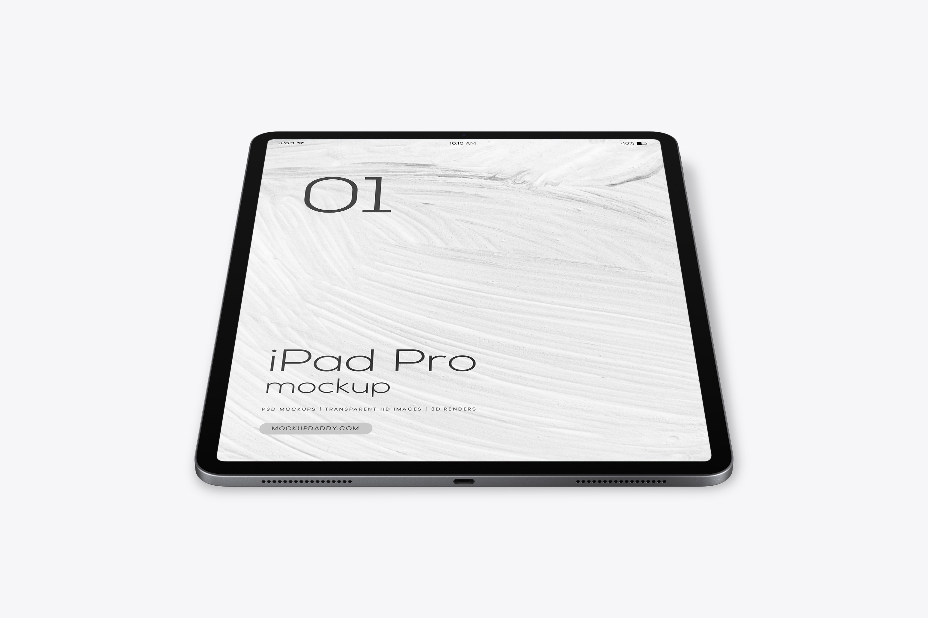 iPad Pro 12.9 inch Space Grey Mock-Up