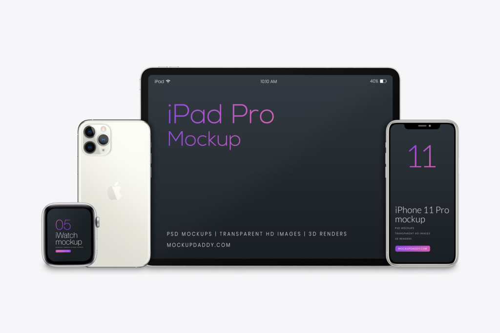 Download 2019 Apple Devices Psd Mockup - iPhone 11, iPad and Watch ...