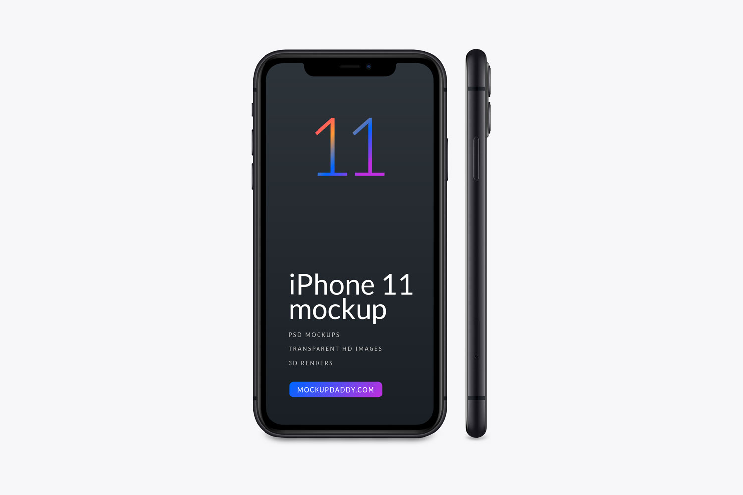 Black iPhone 11 Mockup Mockup Daddy
