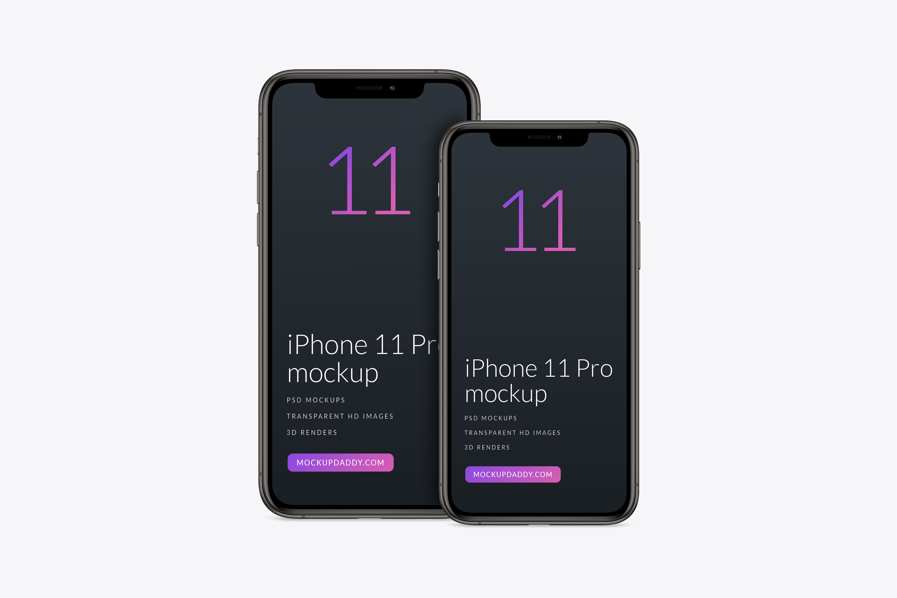 Download Free Apple iPhone 11 Pro and Max Mockup - Mockup Daddy