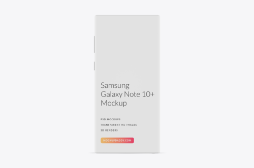Galaxy Note 10+ White Mockup 01