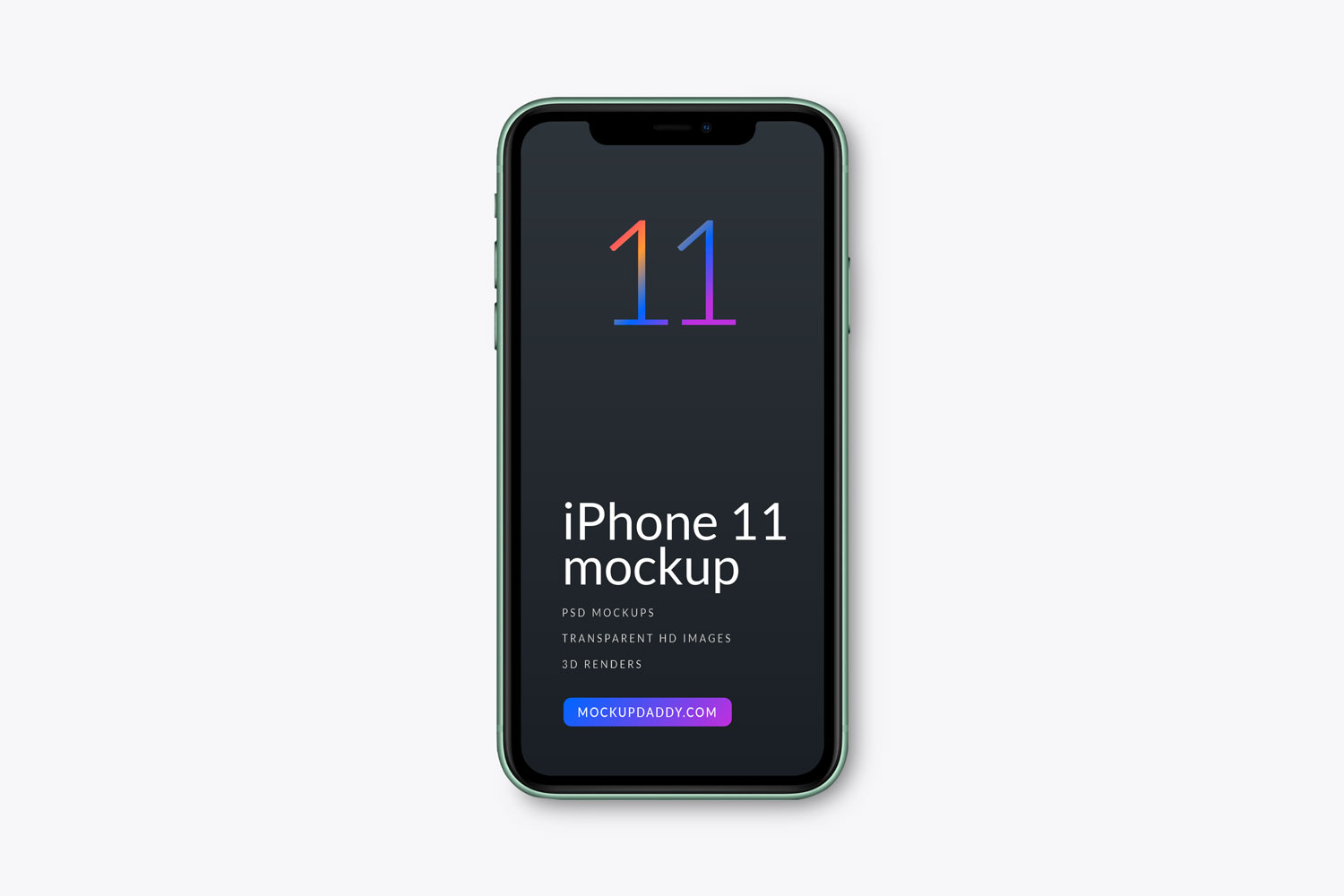 Green iPhone 11 Front Mockup