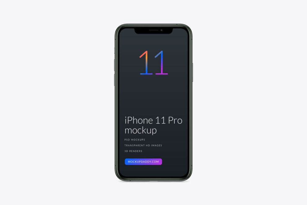 Midnight-Green-iPhone-11-pro-Mockup Front