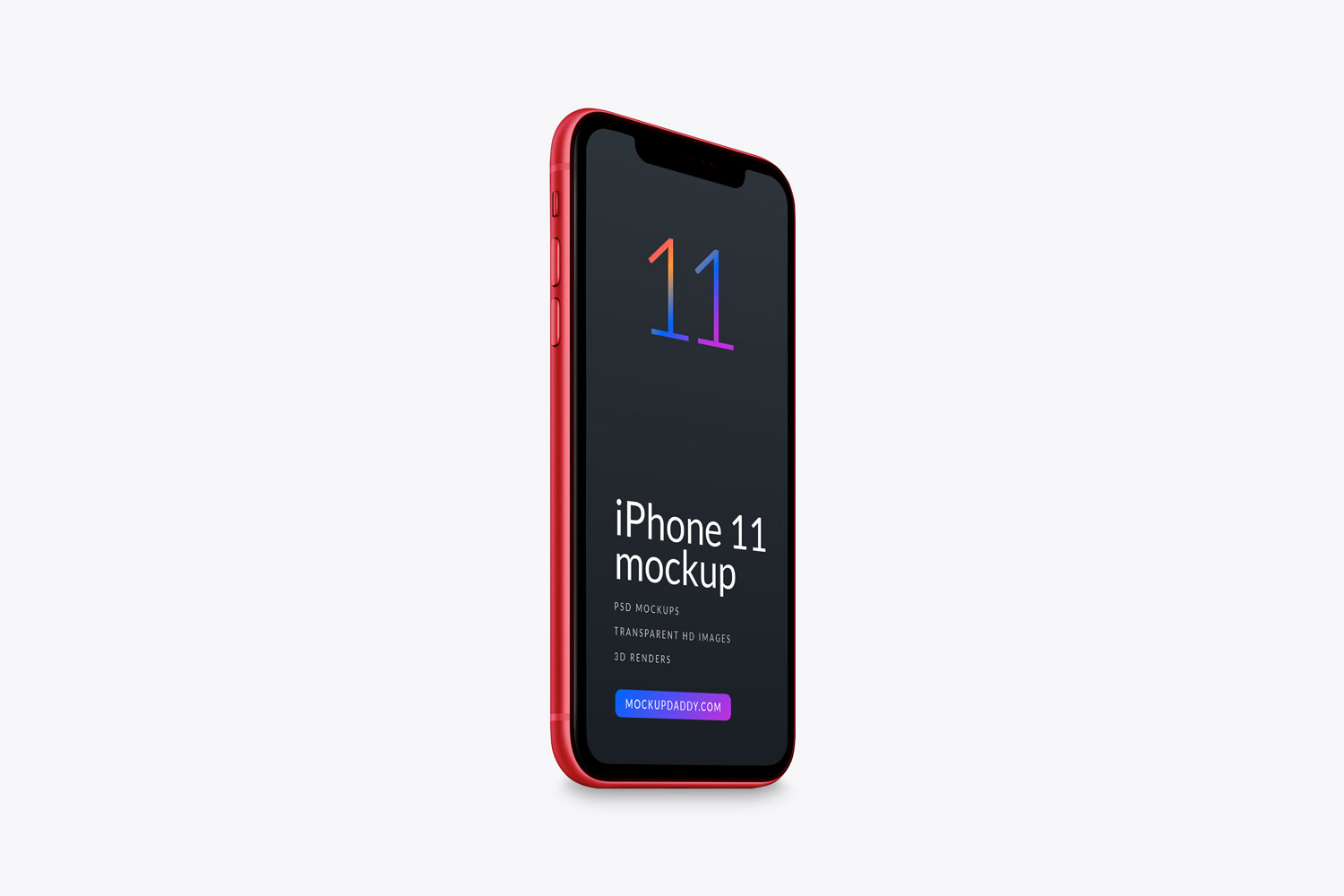 Red Color iPhone 11 Mockup Mockup Daddy