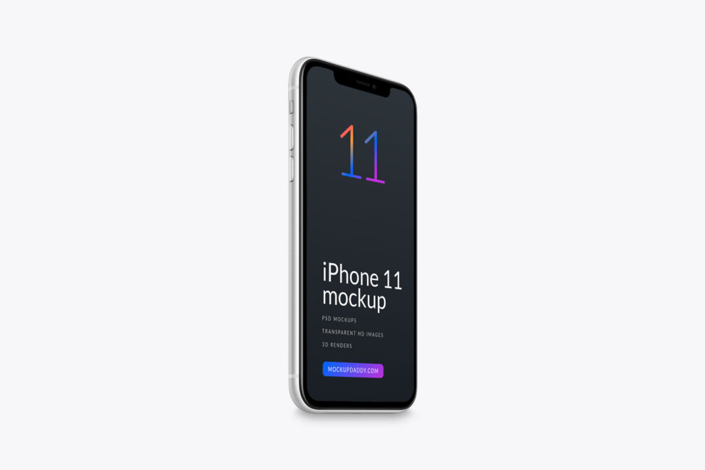 White iPhone 11 Mockup Mockup Daddy