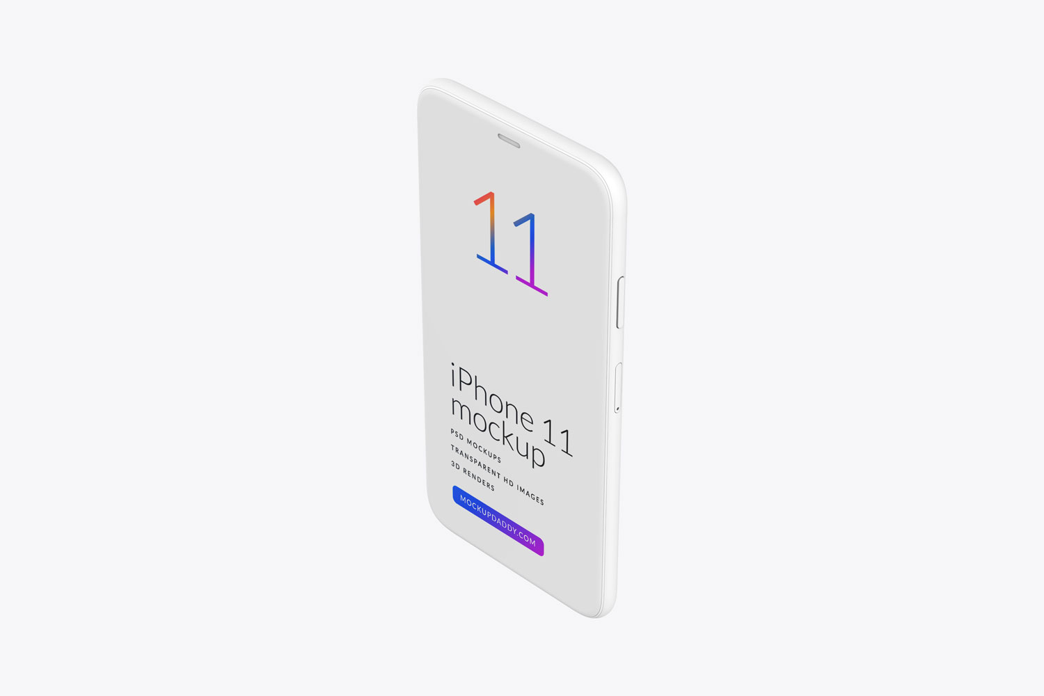 iPhone 11 Pro Clay Psd White Mockup