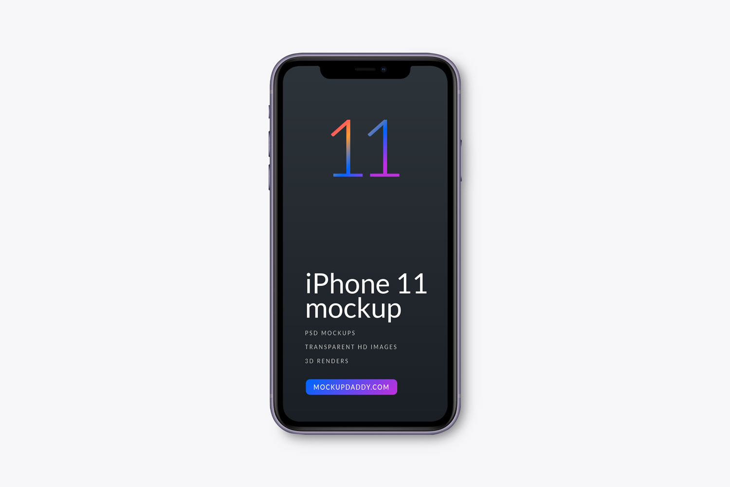 iPhone 11 Purple Front Mockup
