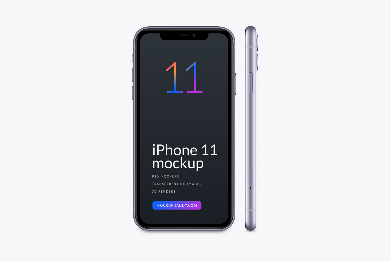 iPhone 11 Purple Mockupe