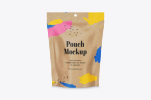 PSD mockup of a customizable doypack pouch