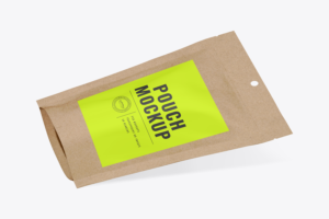 Craft Doypack with Ziplock Mockup - Mockup Daddy