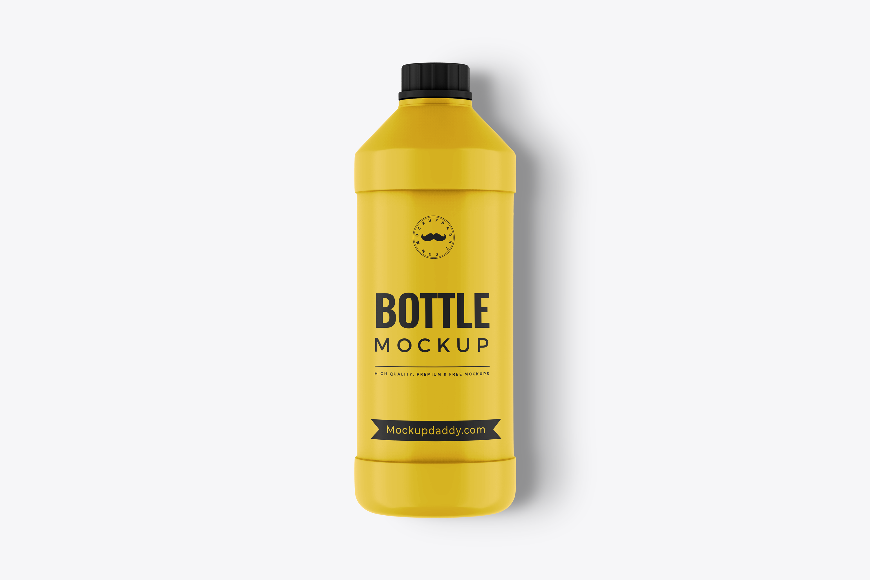 PSD mockup of a Yellow detergent bottle