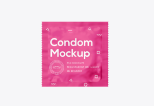 Free Condom Sachet Mockup