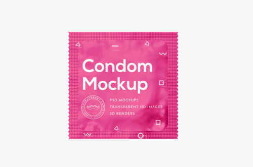 Free Condom Sachet Mockup