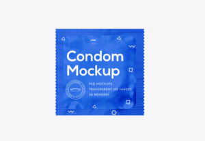 Free Condom Sachet Psd Mockup