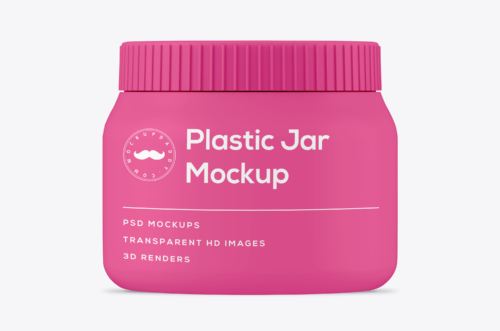 Free Plastic Jar Mockup
