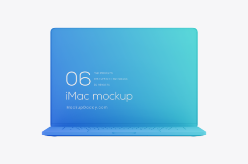 Macbook Pro 15 Inch Clay gradient Mockup 01