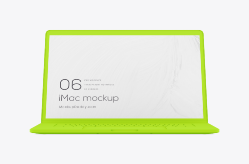 Macbook Pro 15 Inch Green Mockup 06