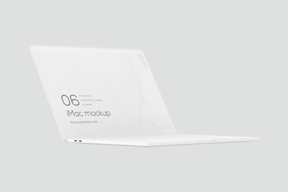 Macbook Pro 15 Inch White Mockup 09