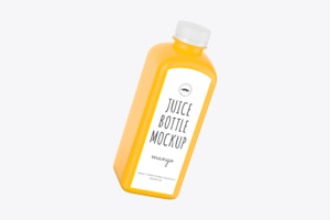 Mango Juice Bottle Label Mockup