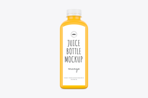 Mango Juice Bottle Psd Mockup