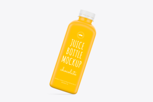 Mango Juice Plastic Bottle Mockup