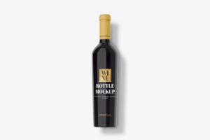 Customizable Premium Wine Bottle PSD Mockup