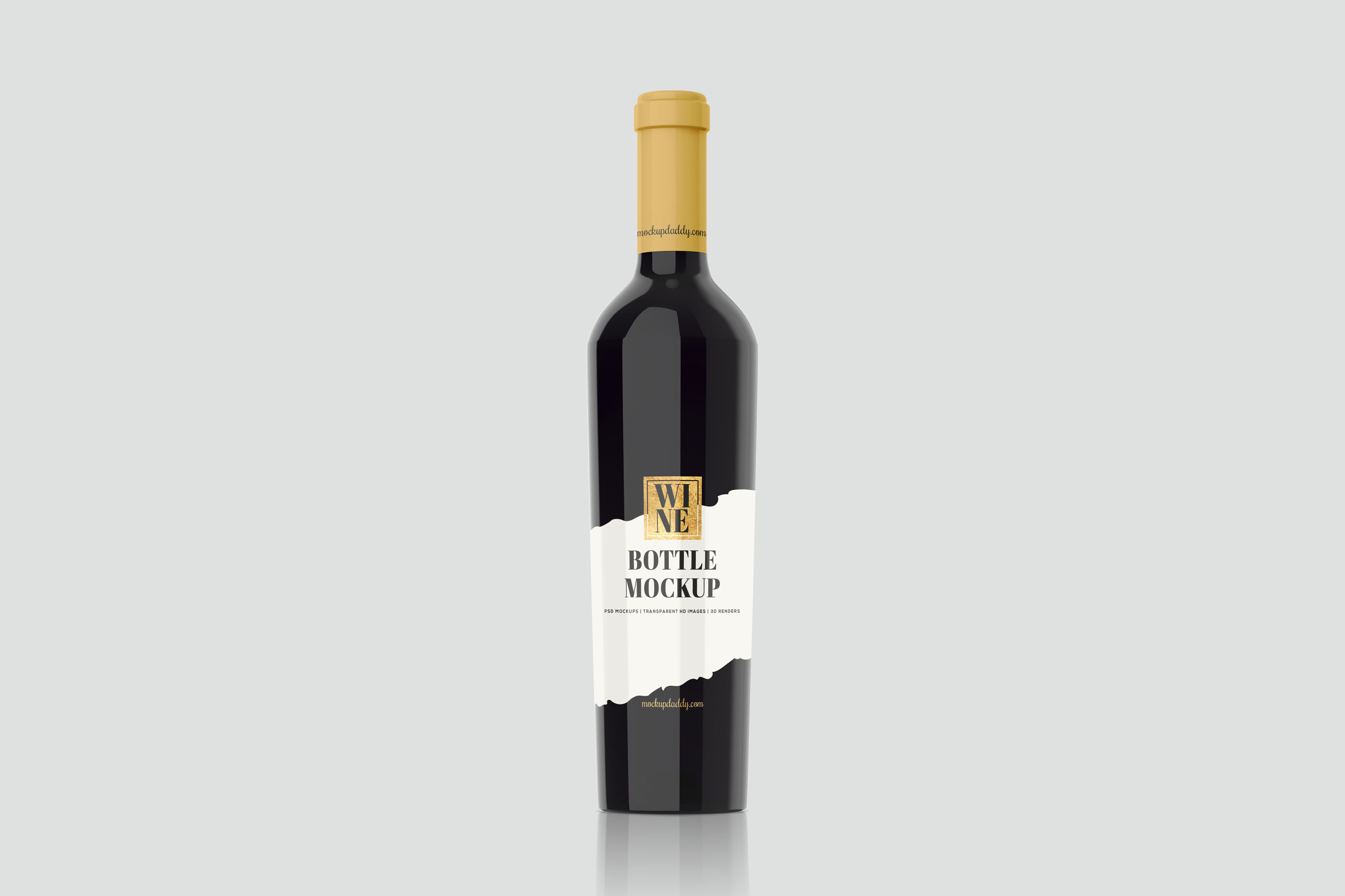 Download Premium Wine Bottle Free Psd Mockup - Mockup Daddy