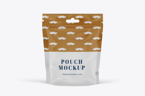 Stand Up Pouch with Hanger Mockup