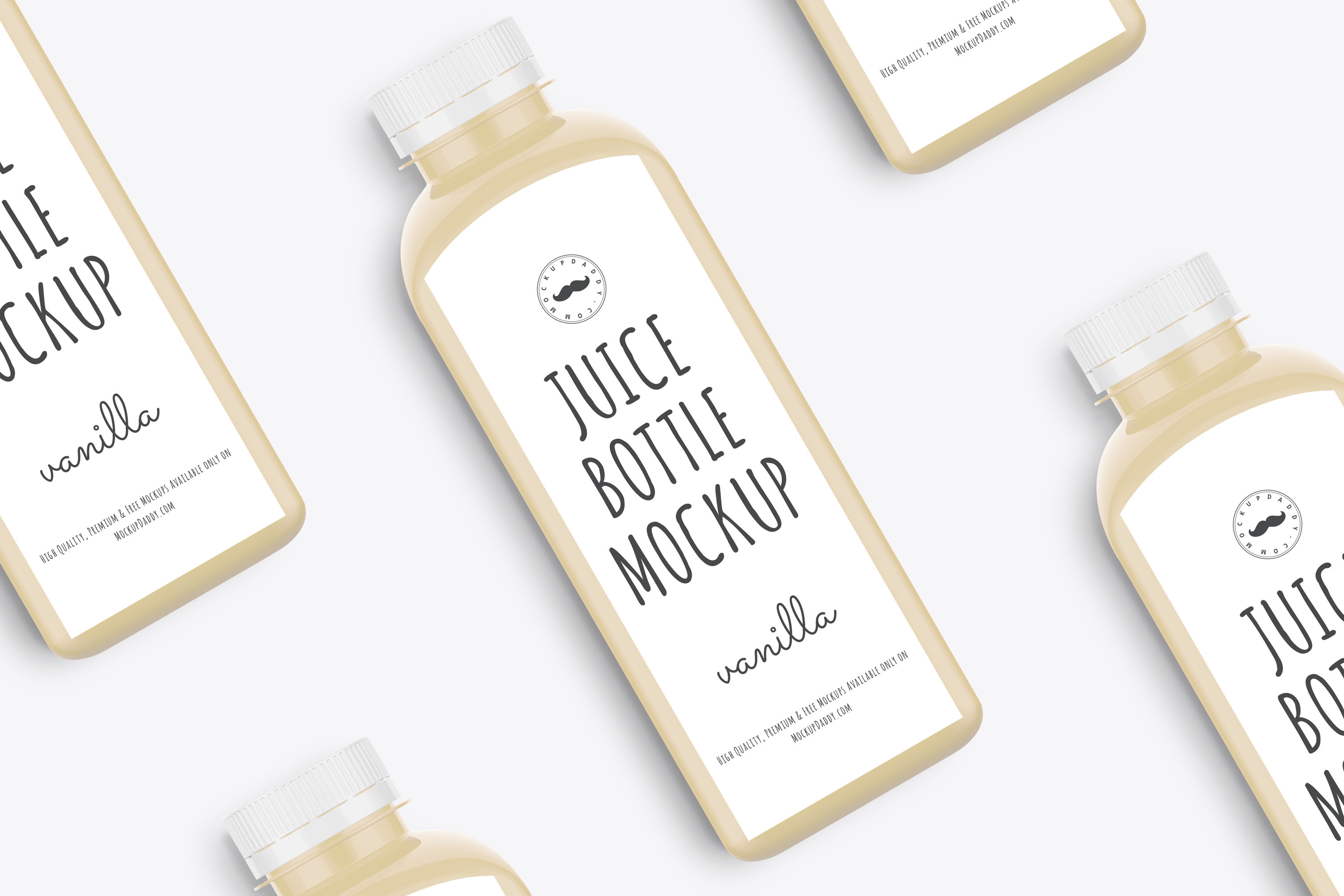 Download Vanilla Smoothie Bottle Mockup Mockup Daddy