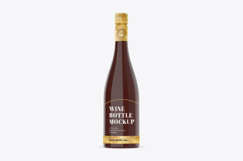 Wine Bottle Mockup Psd Free