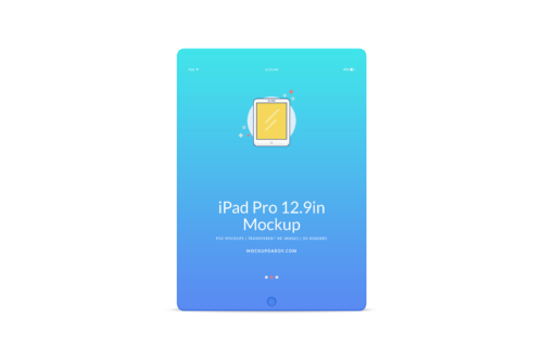 iPad Pro 12.9 inch Clay Mockup 01 Gradient