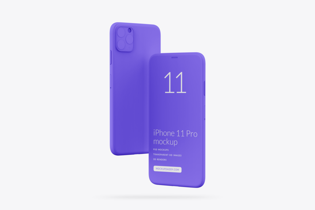 Download iPhone 11 Pro Clay Mockup 10 - Mockup Daddy