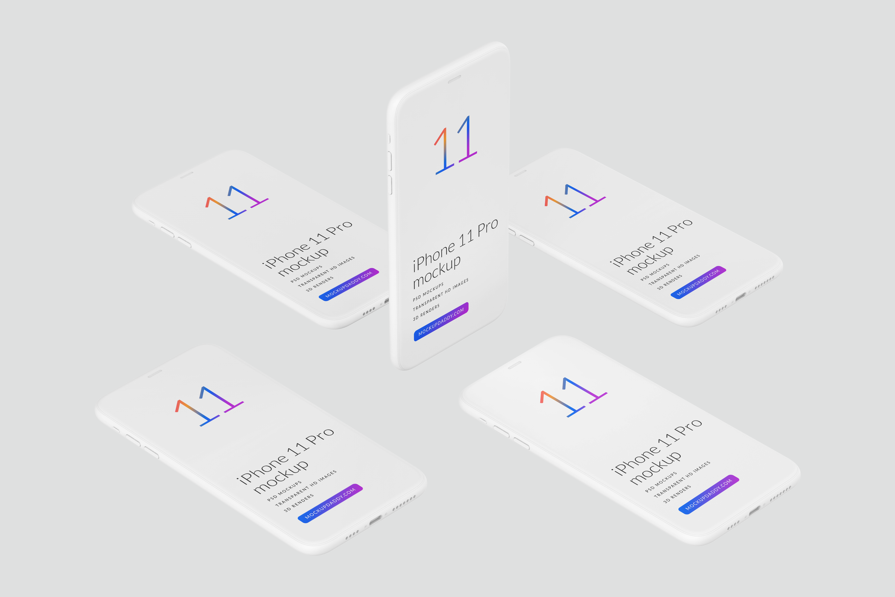 iPhone 11 Pro Max Mockup (all colours) Mockup Daddy