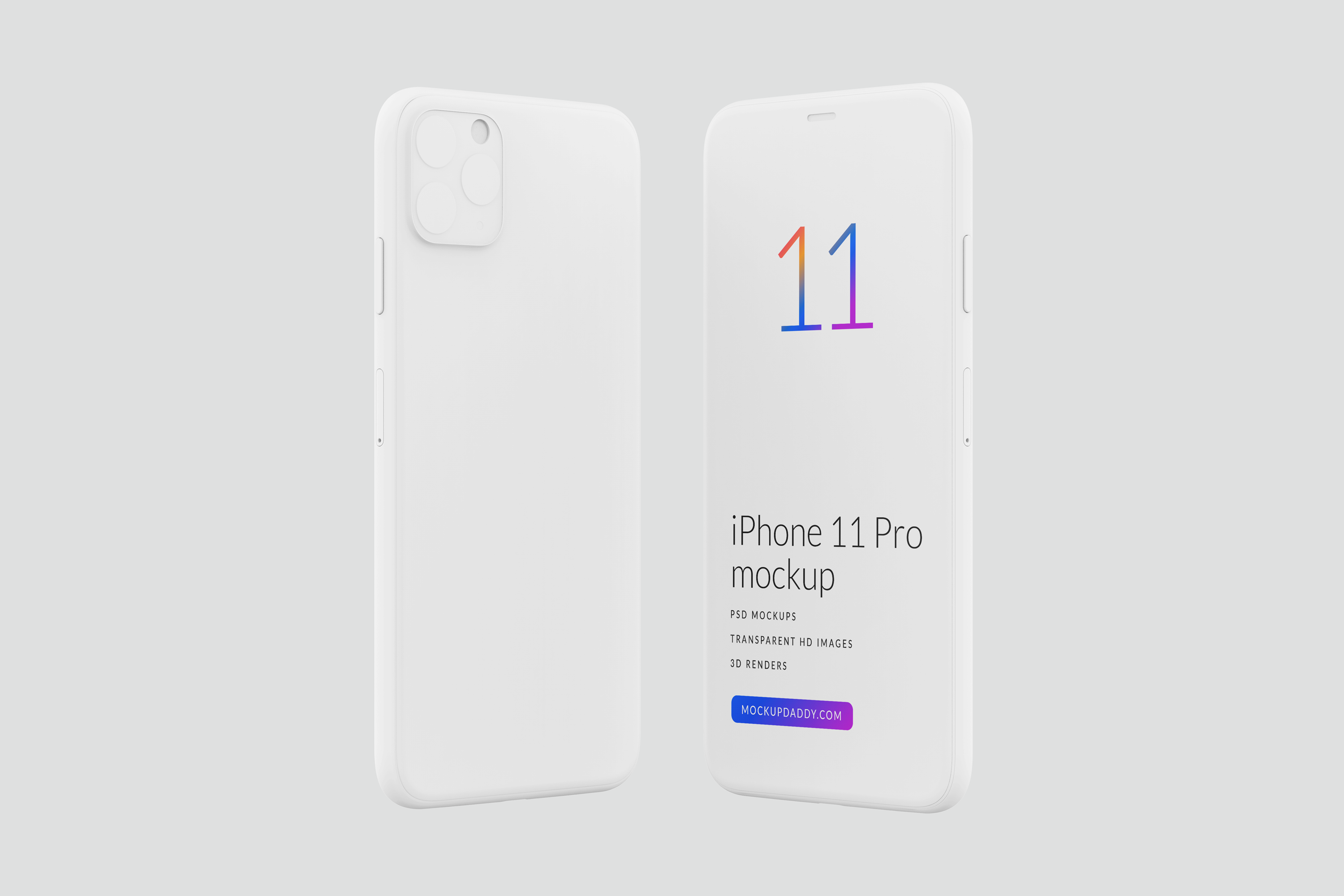 Download iPhone 11 Pro Clay Mockup 07 - Mockup Daddy