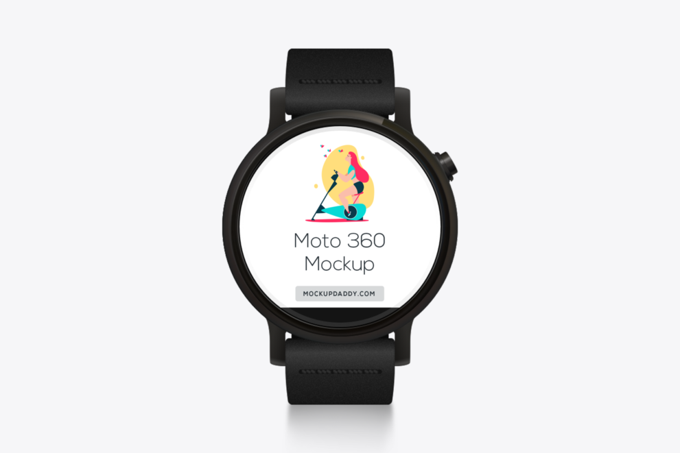 Motorola Moto 360 Watch Mockup