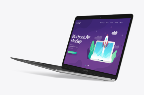Apple Macbook Air Website Mockup