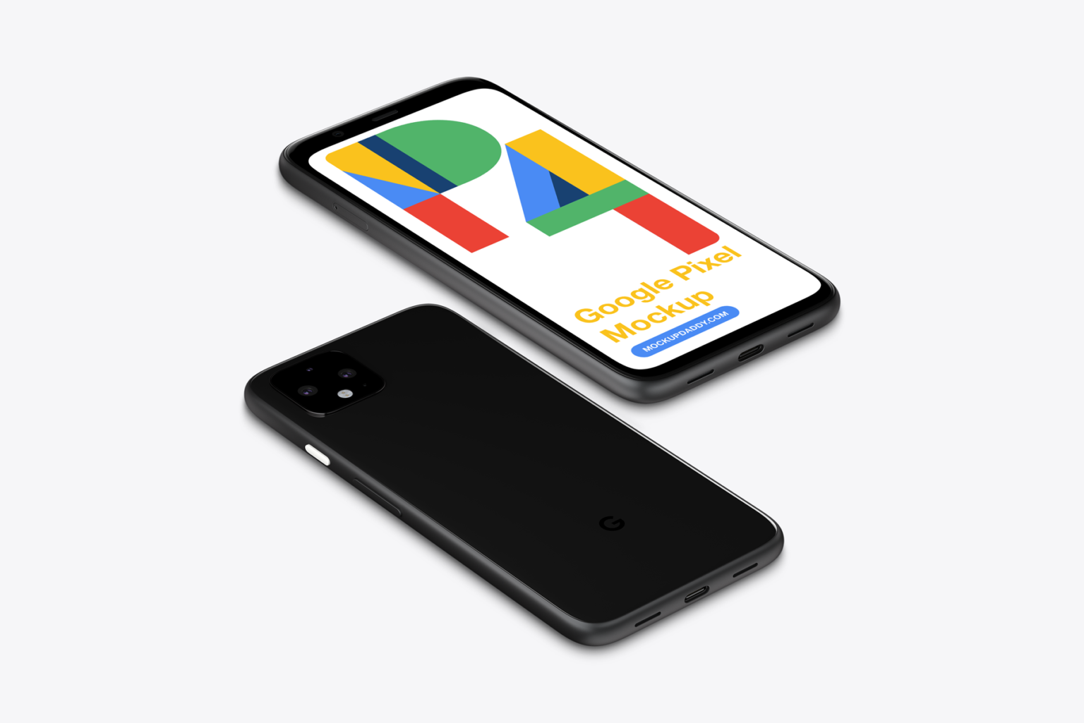 Google Pixel 4 Black Phone Mockup Mockup Daddy
