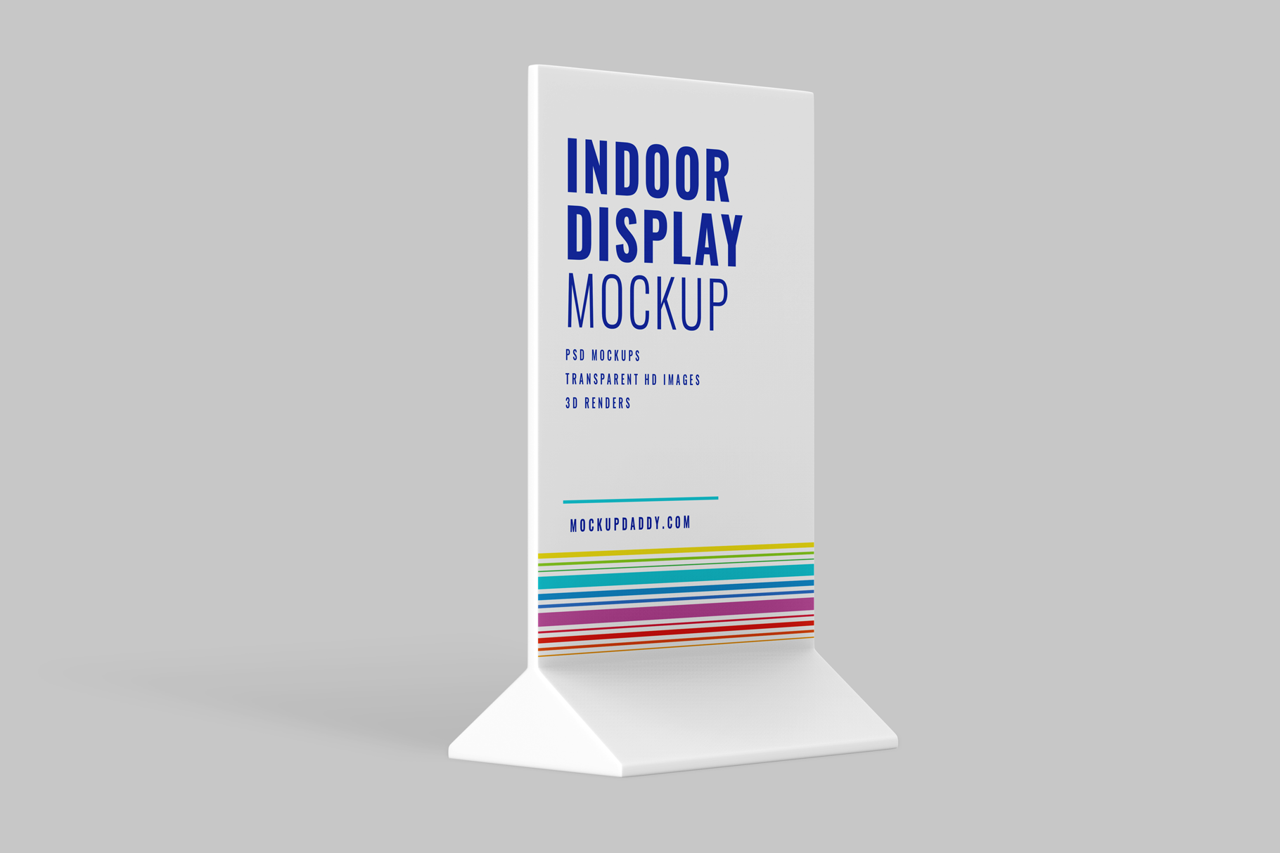 Simple Indoor Advertisement Stand Psd Mockup