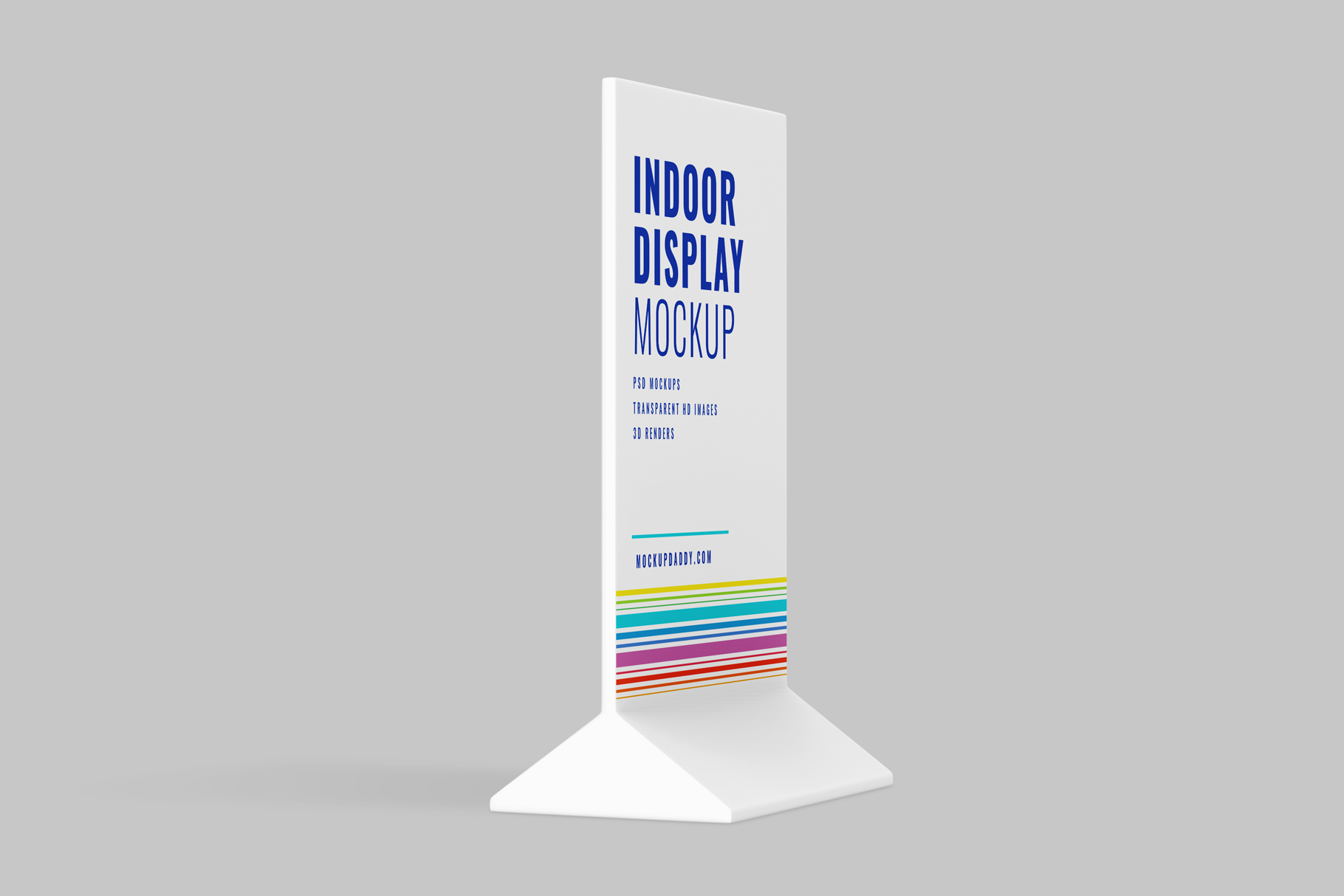 Simple Indoor Advertisement Stand Side Angle Psd