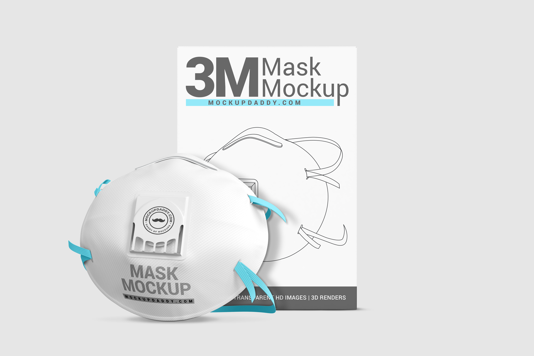 Download Realistic N95 Face Mask Mockup - Mockup Daddy