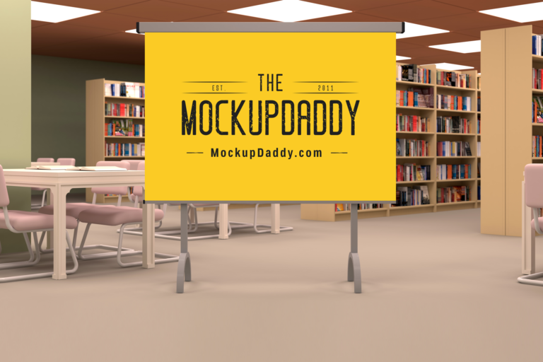 Free Library Notice Board Mockup Mockup Daddy