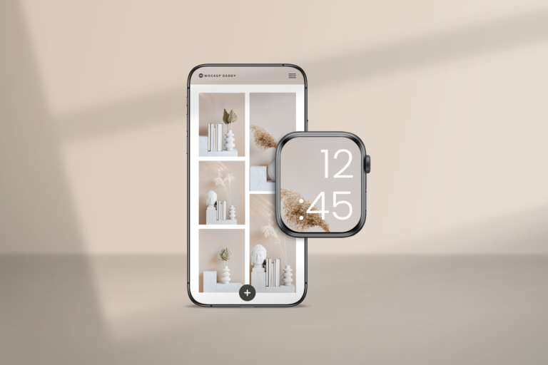 Responsive Devices Mockup - iPhone 11 and Watch 5