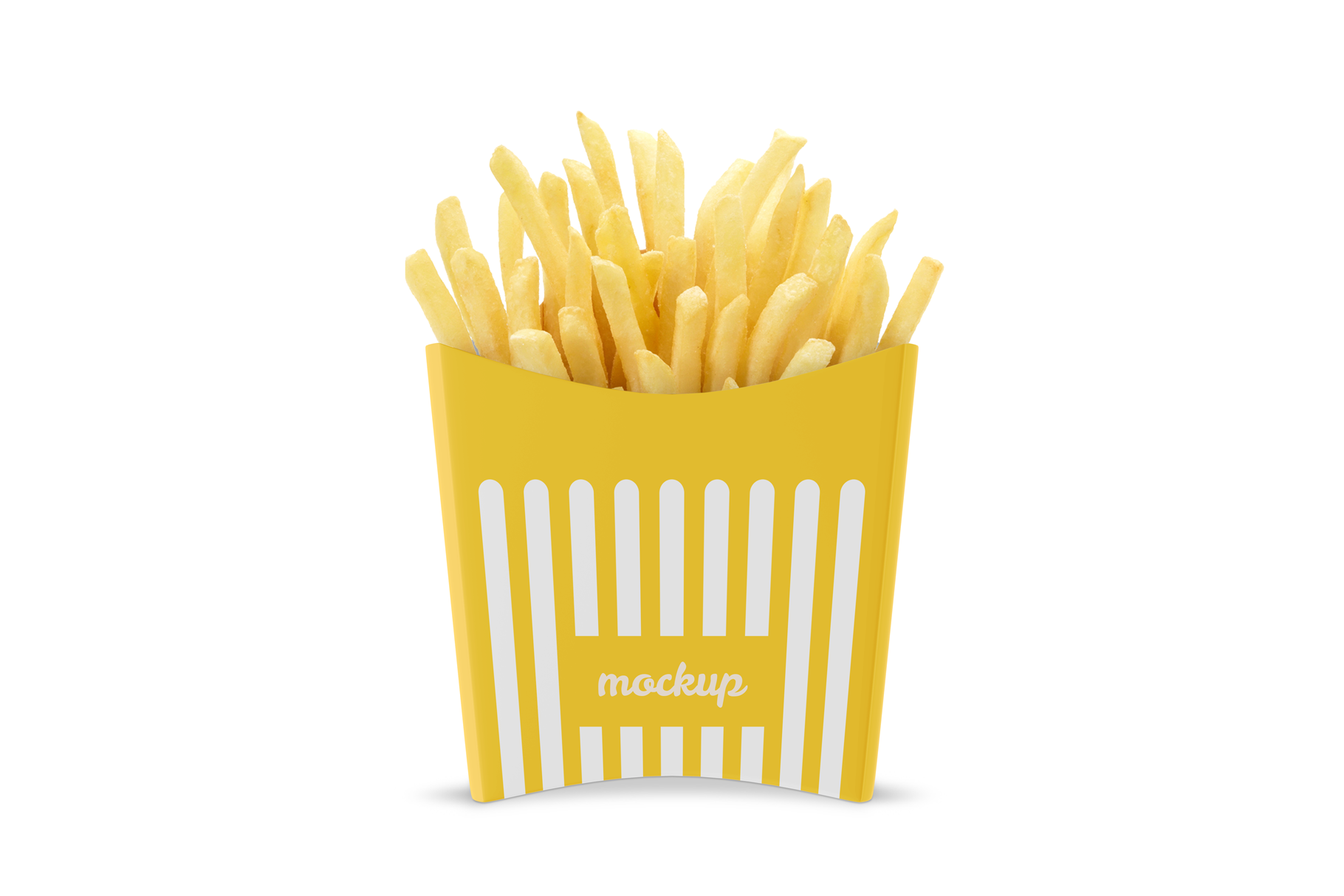 Fries Mockup fill with fries 
