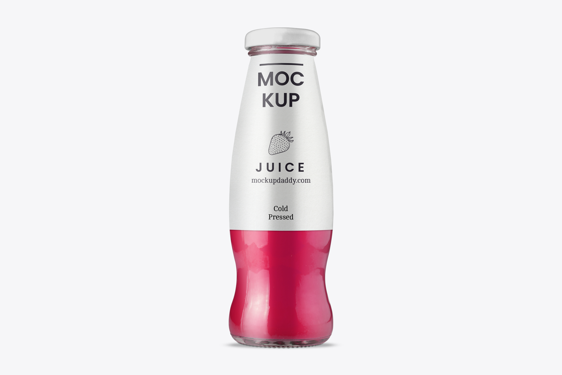 Glass Juice Bottle Label Mockup Design