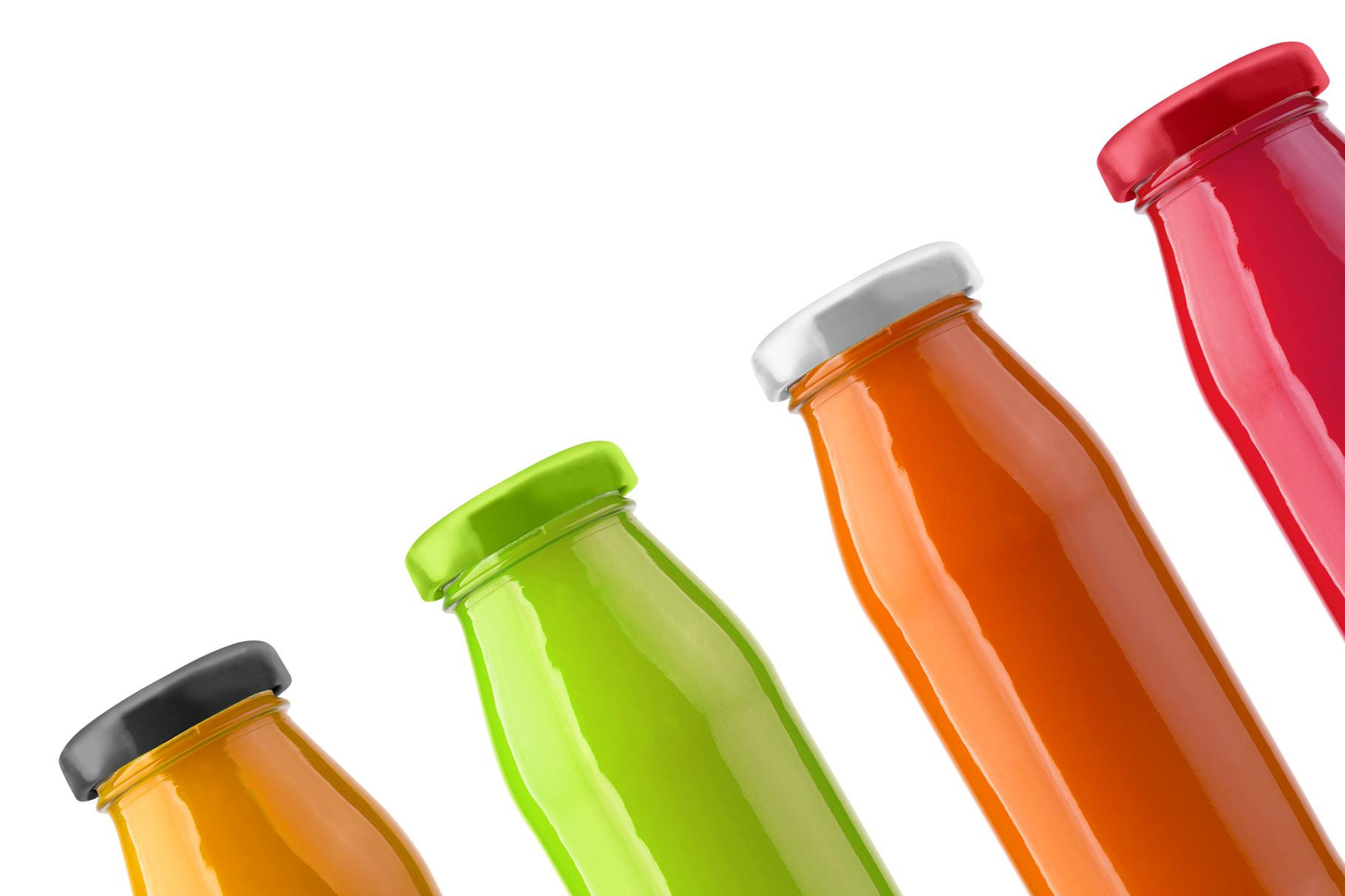 Download Realistic Glass Juice Bottles Mockup - Mockup Daddy